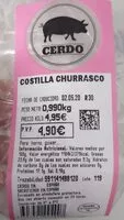 Mängden socker i Costilla de cerdo churrasco
