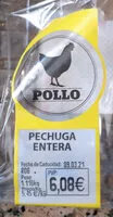 Mängden socker i Pechuga Pollo