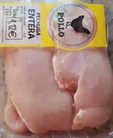 Mängden socker i Pechuga de pollo entera