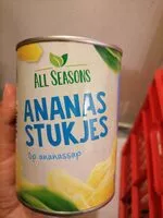 Mängden socker i Ananasstukjes
