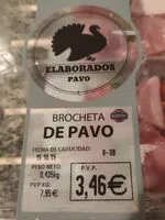 Mängden socker i Brocheta de pavo