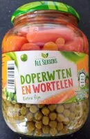 Mängden socker i Doperwten en wortelen