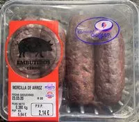 Mängden socker i Morcilla de cerdo y arroz