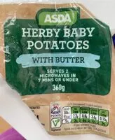 Mängden socker i Herby potatoes with salted butter, mint and parsley