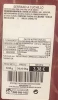 Mängden socker i Jamón serrano