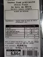 Mängden socker i Saumon fume pretranche ultras frais