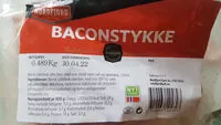 Mängden socker i Baconstykke