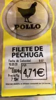 Mängden socker i Filete de pechuga de pollo