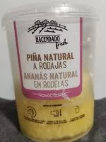 Mängden socker i Piña natural a rodajas
