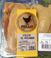 Mängden socker i Filete de pechuga pollo