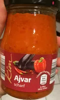 Mängden socker i Ajvar mild