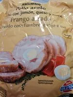 Mängden socker i Pollo asado con jamon, queso y huevo