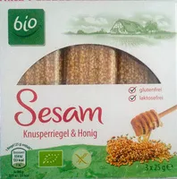Mängden socker i Sesam Knusperriegel & Honig