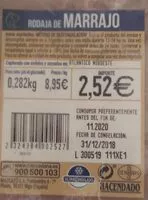 Mängden socker i Rodaja de marrajo