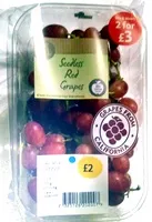 Mängden socker i Seedless Red Grapes