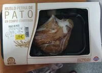 Mängden socker i Muslo de pato en confit