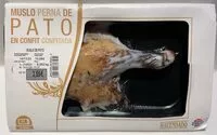 Mängden socker i Muslo de pato en confit
