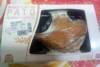 Mängden socker i Muslo de pato en confit