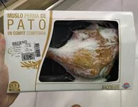 Mängden socker i Muslo perna de pato en confit confitada