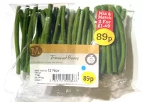 Mängden socker i Trimmed Beans