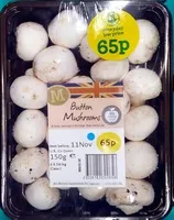 Mängden socker i Button Mushrooms