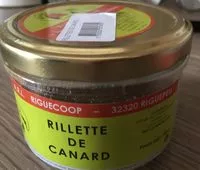 Mängden socker i Rilette de canard