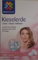 Mängden socker i Kieselerde + Zink + Biotin