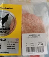 Mängden socker i Burger meat pollo
