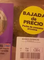 Mängden socker i Burger pavo/espinacas