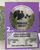 Mängden socker i Hamburguesas pavo espinacas