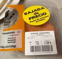 Mängden socker i Burguer zanahoria