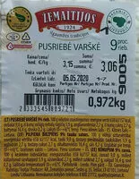 Mängden socker i Pusriebė varškė