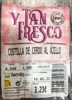 Mängden socker i Costilla de cerdo al ajillo con agua añadida