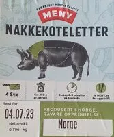 Mängden socker i Nakkekoteletter