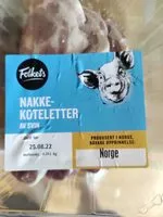 Mängden socker i Nakkekoteletter av svin