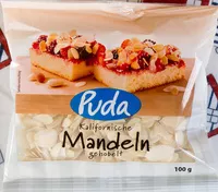 Mängden socker i Kalifornische Mandeln gehobelt