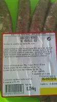 Mängden socker i Saucisses Herbes de Volaille Bio
