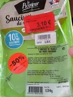 Mängden socker i Saucisses de volaille