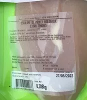 Mängden socker i Escalope de poulet biologique extra tendres