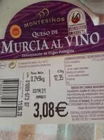 Mängden socker i Queso de Murcia al vino