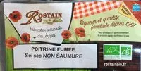 Mängden socker i Poitrine fumée, sel sec non saumuré