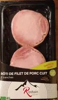 Mängden socker i Rôti de filet de porc cuit