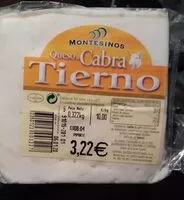 Mängden socker i Queso cabra tierno