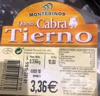 Mängden socker i Queso de Cabra Tierno