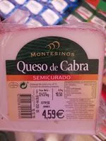 Mängden socker i Queso de cabra Montesinos