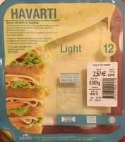 Mängden socker i Havarti queso en lonchas light