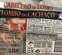 Mängden socker i Cabecero de lomo