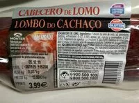 Mängden socker i Cabecero de lomo