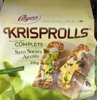 Mängden socker i Krisprolls complets sans sucres ajoutés