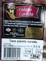 Mängden socker i Paleta curada